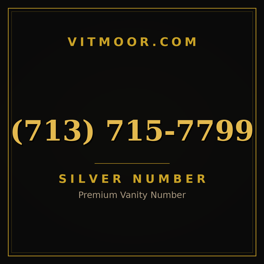 VITMOOR Silver premium number (713) 715-7799