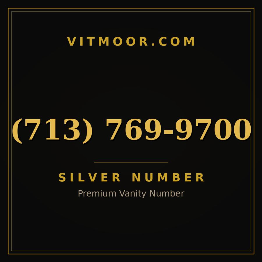 VITMOOR Silver premium number (713) 769-9700