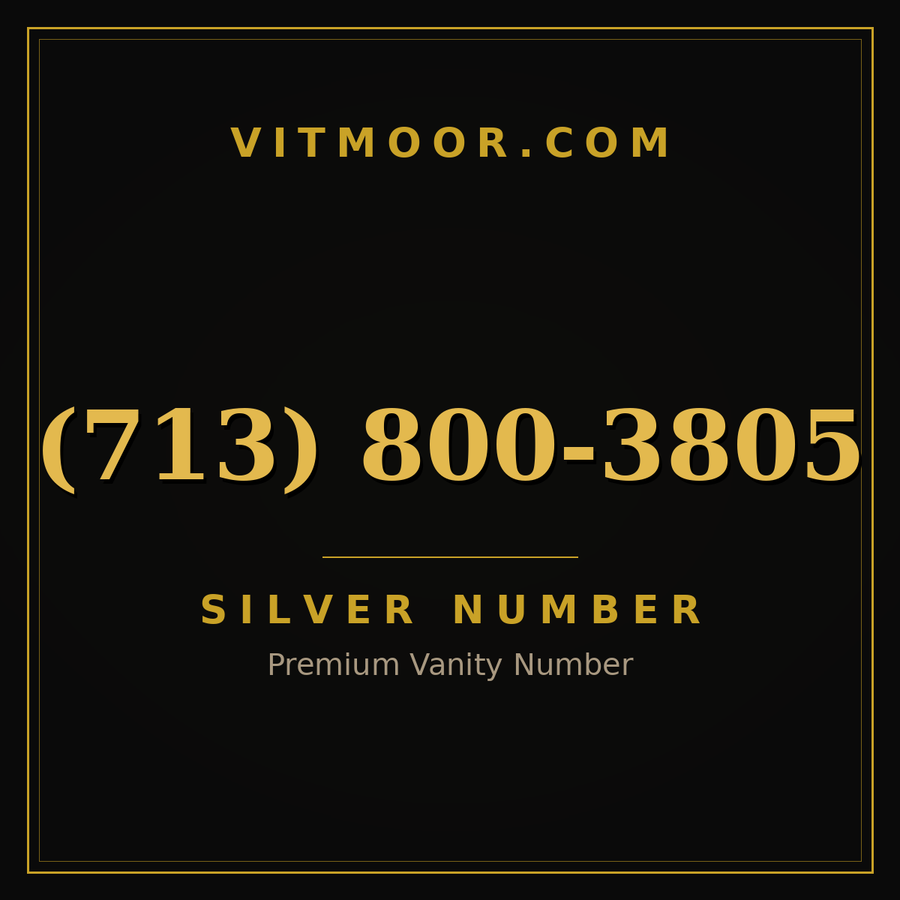 VITMOOR Silver premium number (713) 800-3805
