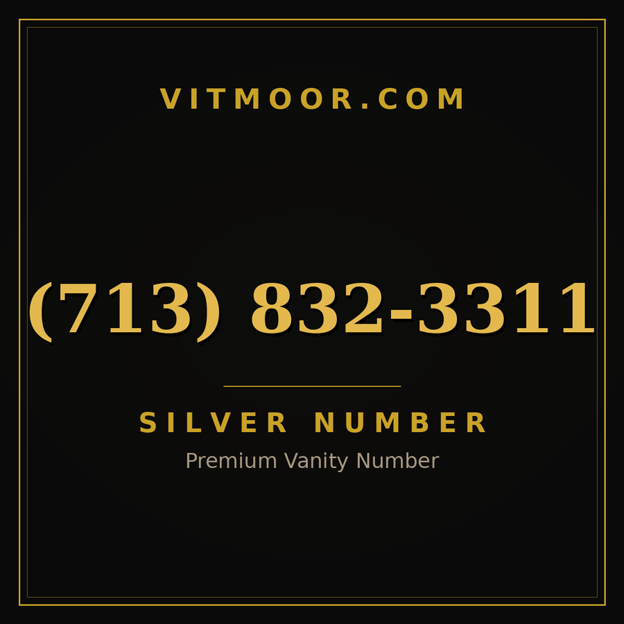 VITMOOR Silver premium number (713) 832-3311