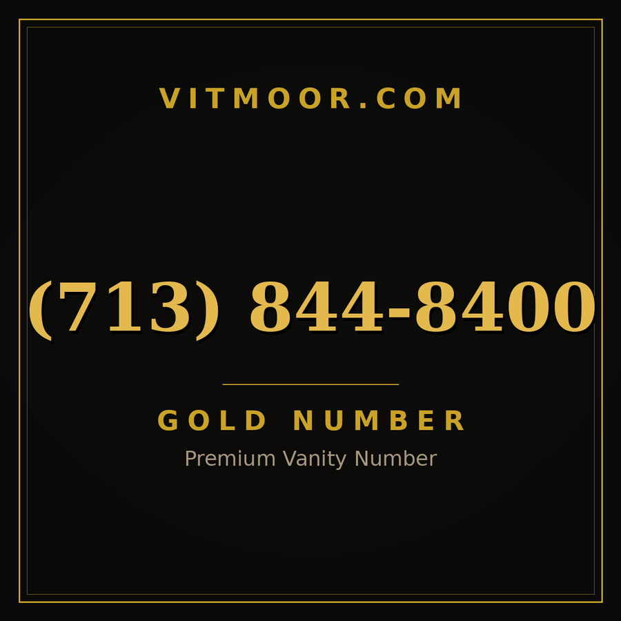 VITMOOR Gold premium number (713) 844-8400