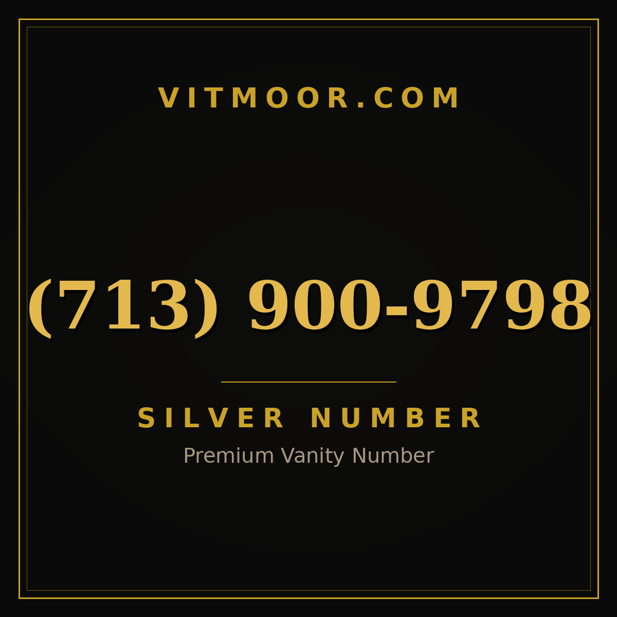VITMOOR Silver premium number (713) 900-9798