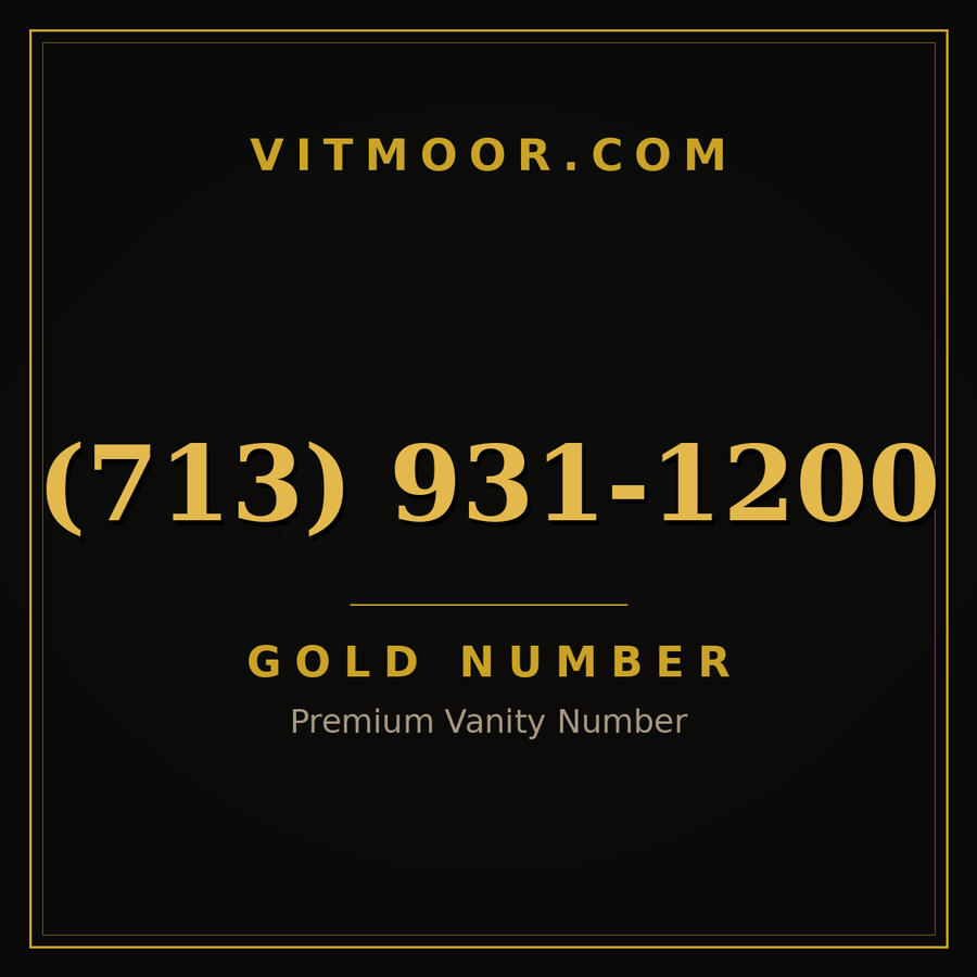 VITMOOR Gold premium number (713) 931-1200