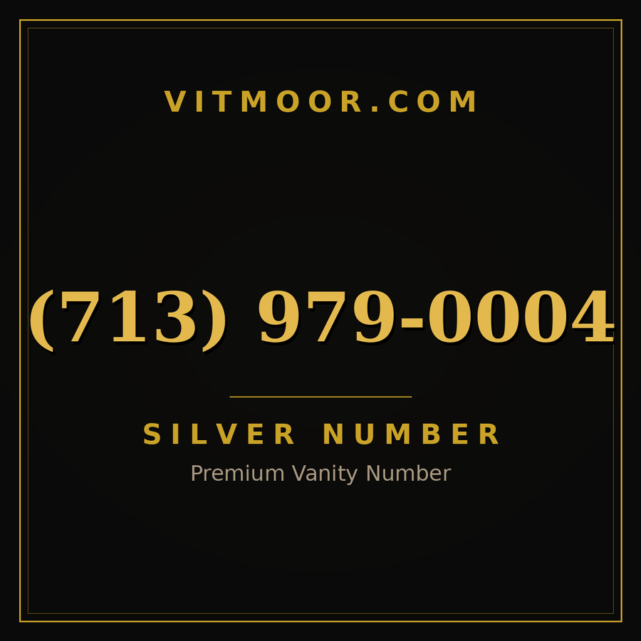VITMOOR Silver premium number (713) 979-0004