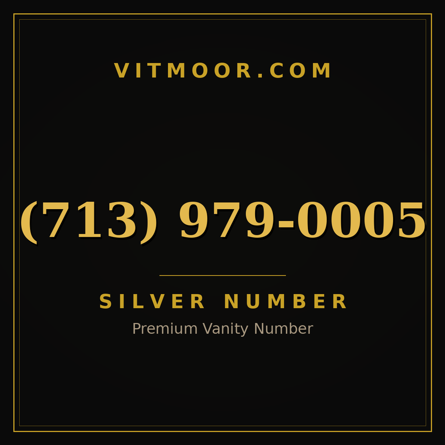 VITMOOR Silver premium number (713) 979-0005