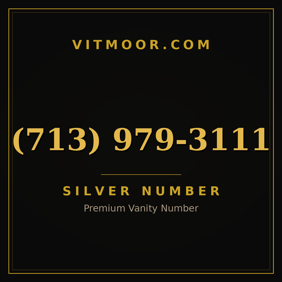 VITMOOR Silver premium number (713) 979-3111