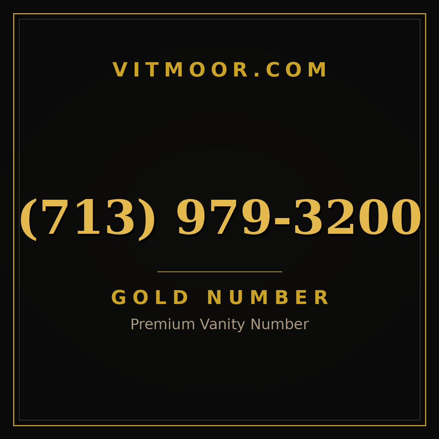 VITMOOR Gold premium number (713) 979-3200