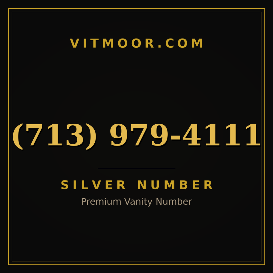 VITMOOR Silver premium number (713) 979-4111