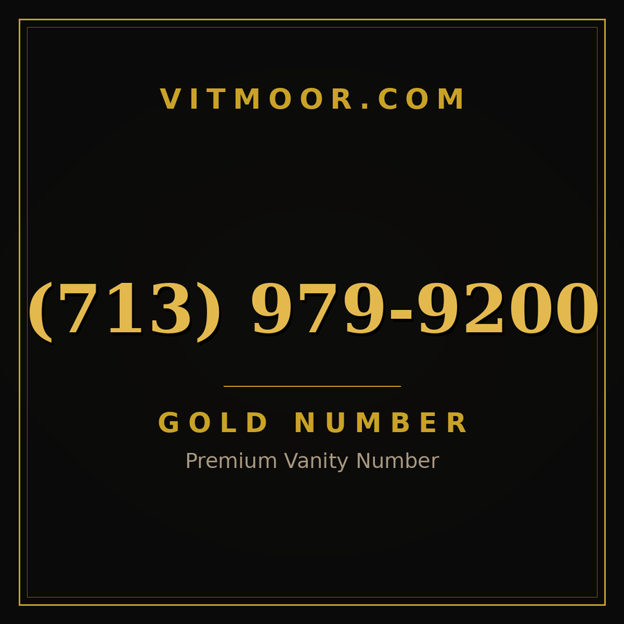 VITMOOR Gold premium number (713) 979-9200