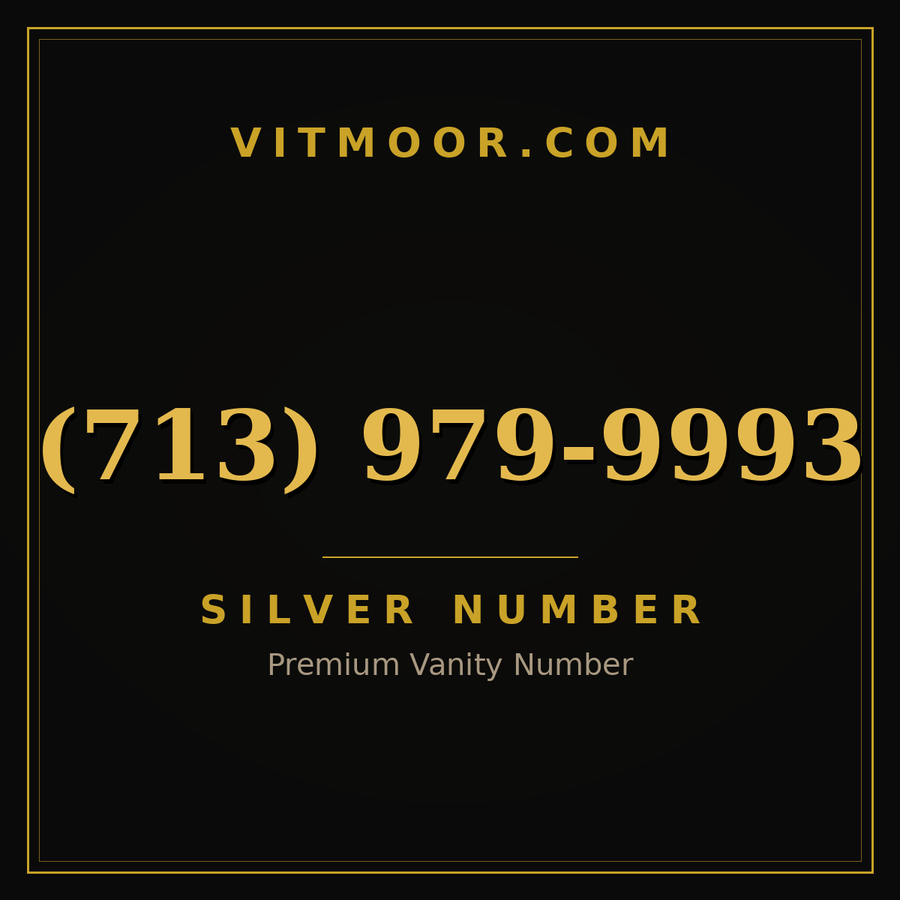 VITMOOR Silver premium number (713) 979-9993