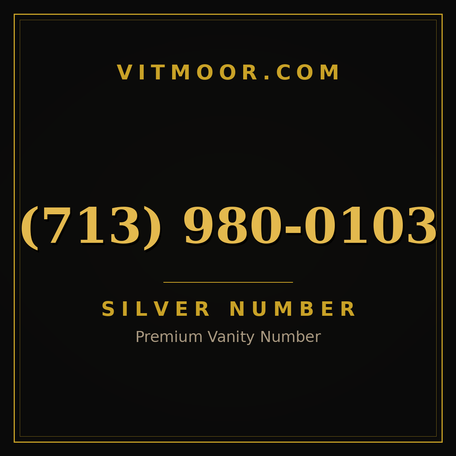 VITMOOR Silver premium number (713) 980-0103