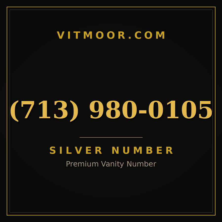 VITMOOR Silver premium number (713) 980-0105