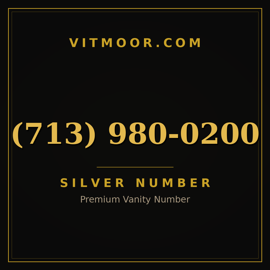 VITMOOR Silver premium number (713) 980-0200
