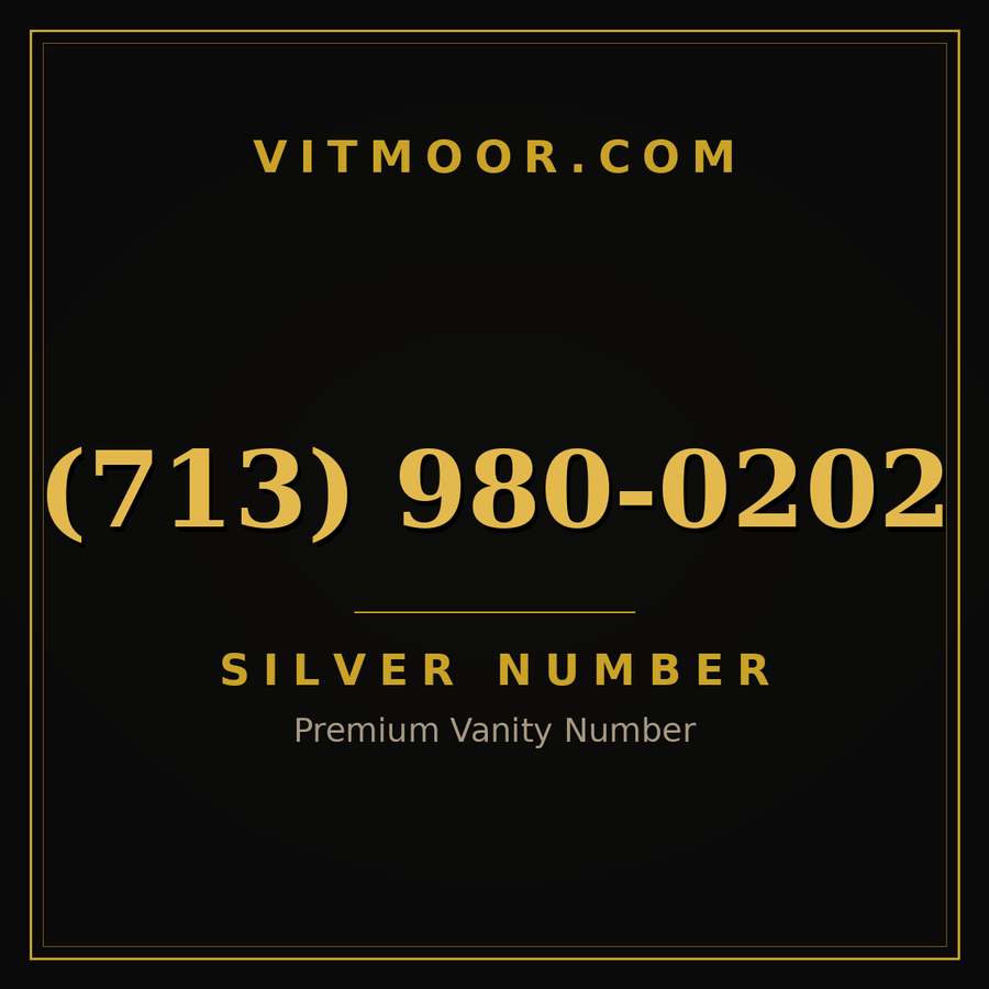 VITMOOR Silver premium number (713) 980-0202