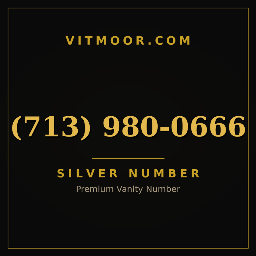 VITMOOR Silver premium number (713) 980-0666