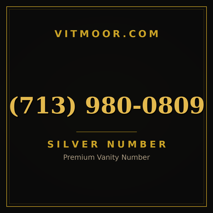 VITMOOR Silver premium number (713) 980-0809