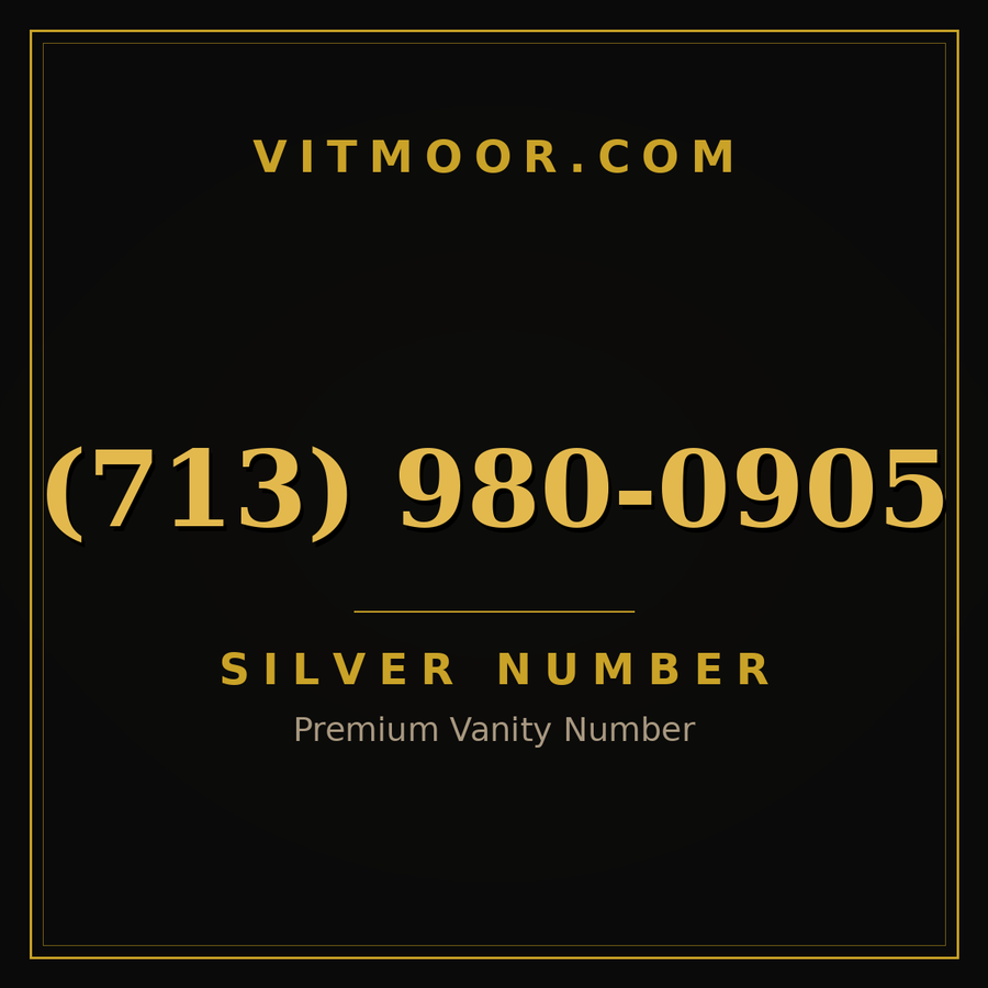 VITMOOR Silver premium number (713) 980-0905