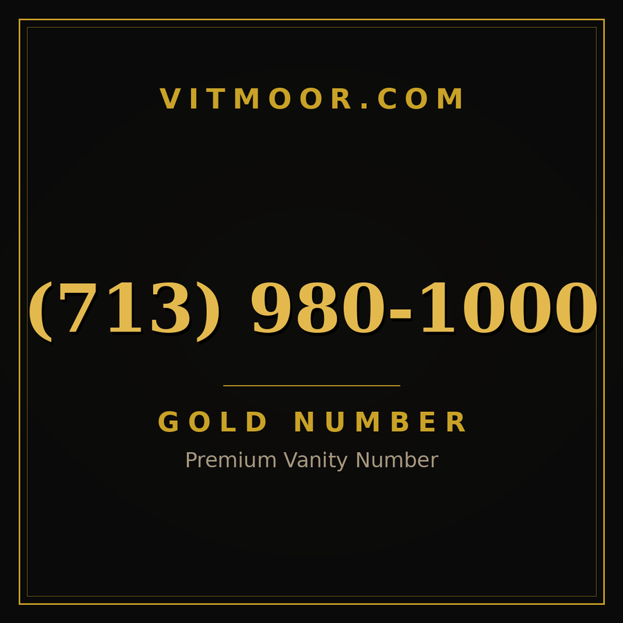 VITMOOR Gold premium number (713) 980-1000