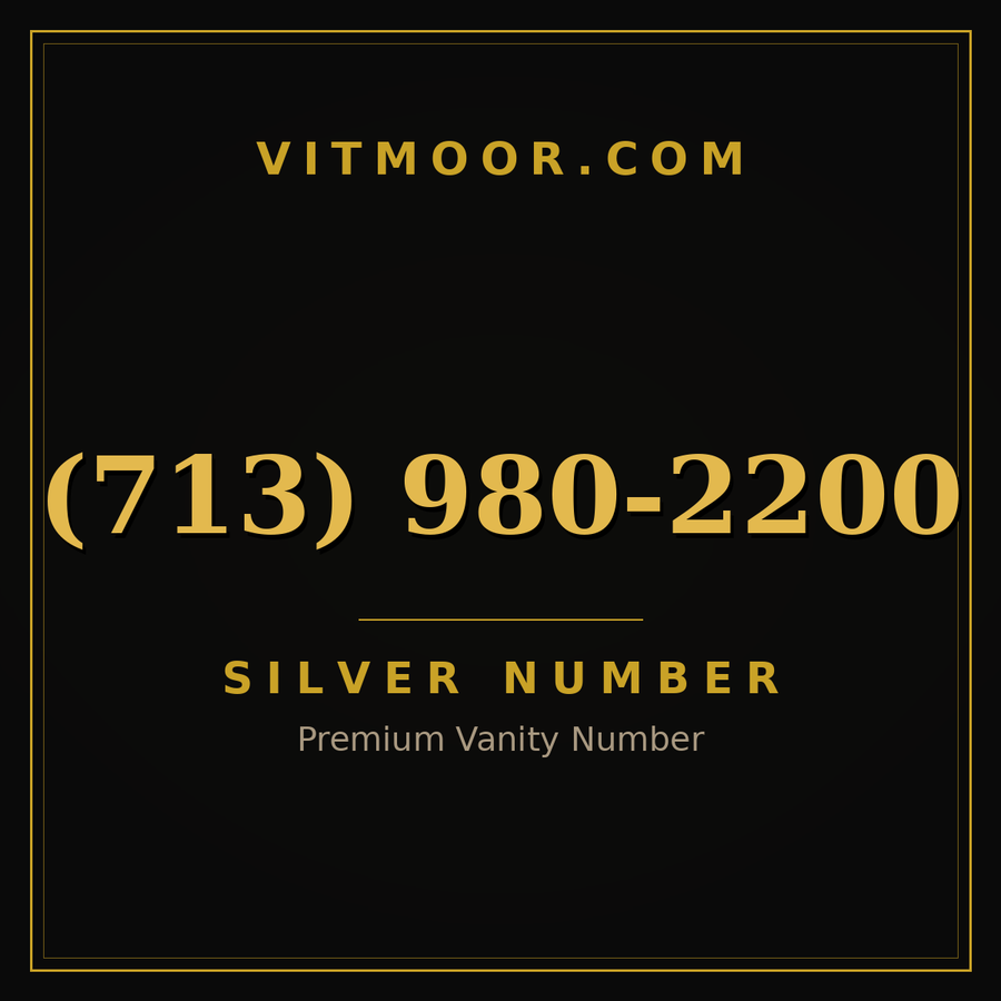 VITMOOR Silver premium number (713) 980-2200