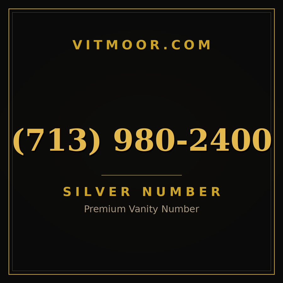 VITMOOR Silver premium number (713) 980-2400