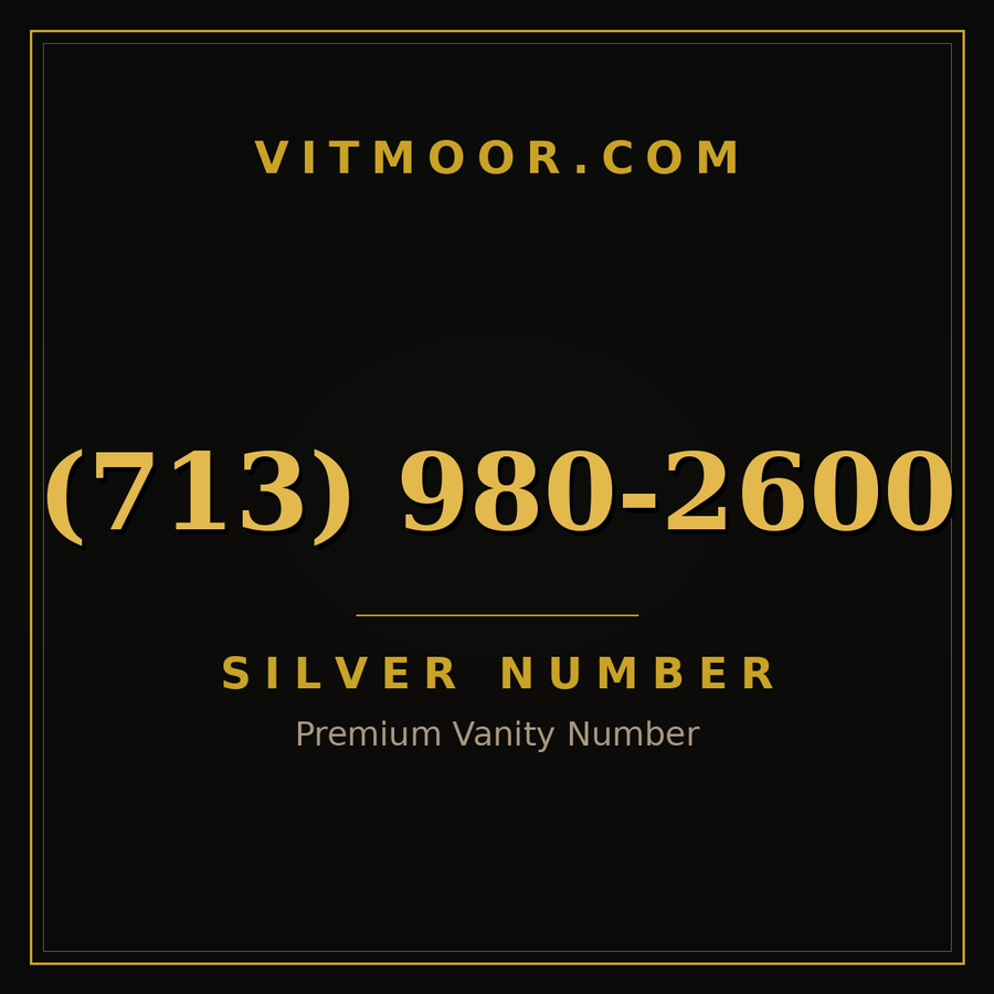VITMOOR Silver premium number (713) 980-2600