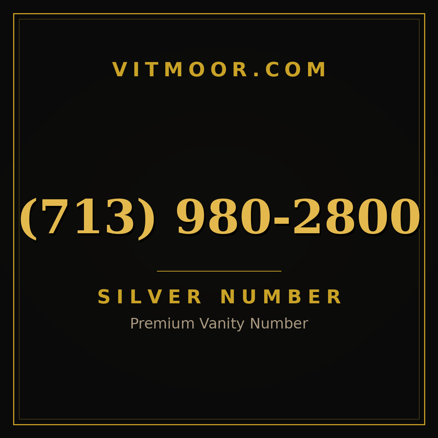 VITMOOR Silver premium number (713) 980-2800