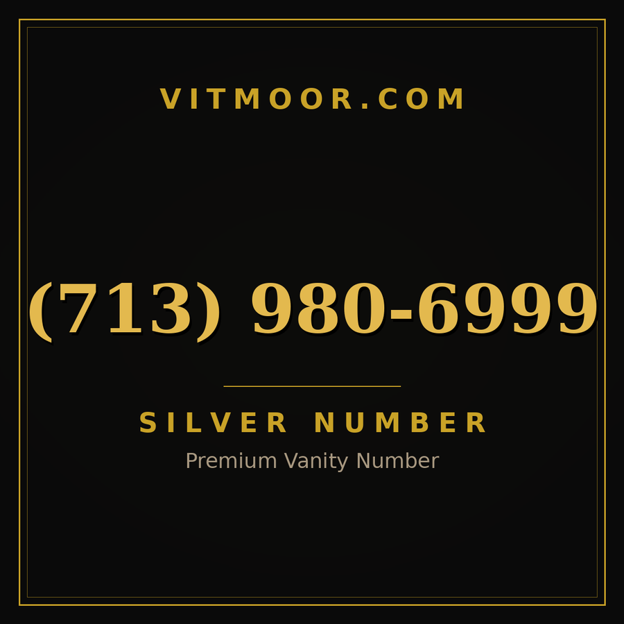 VITMOOR Silver premium number (713) 980-6999