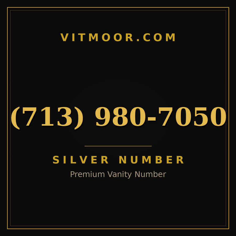 VITMOOR Silver premium number (713) 980-7050