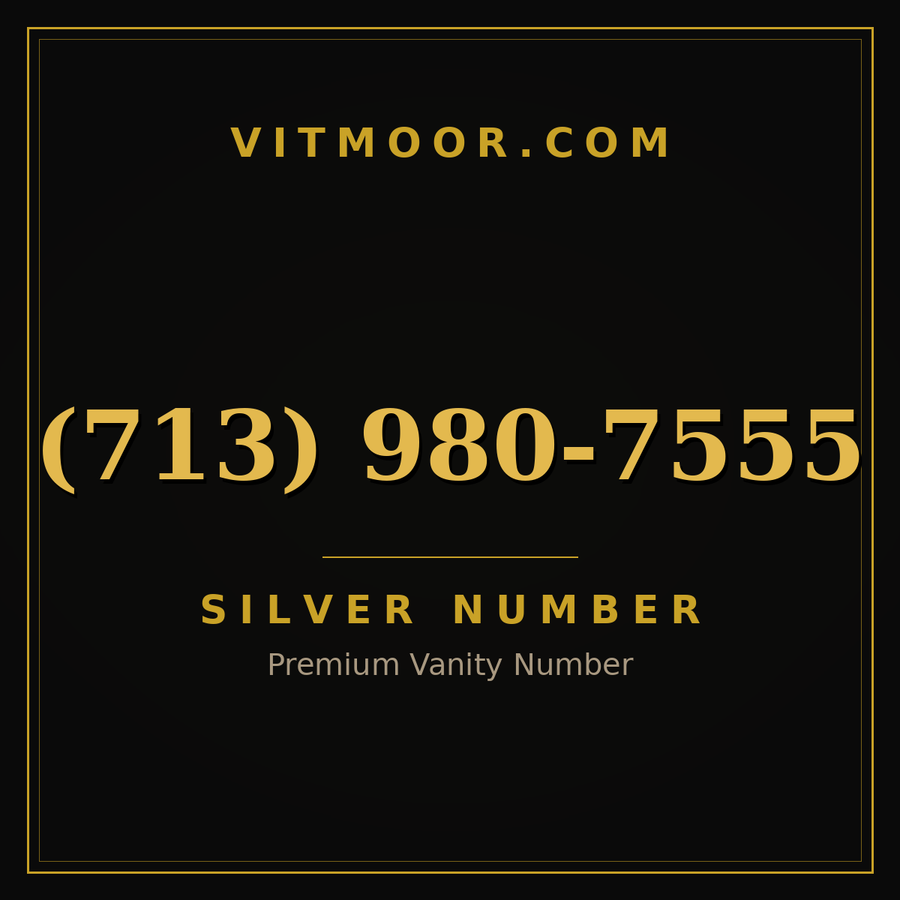 VITMOOR Silver premium number (713) 980-7555
