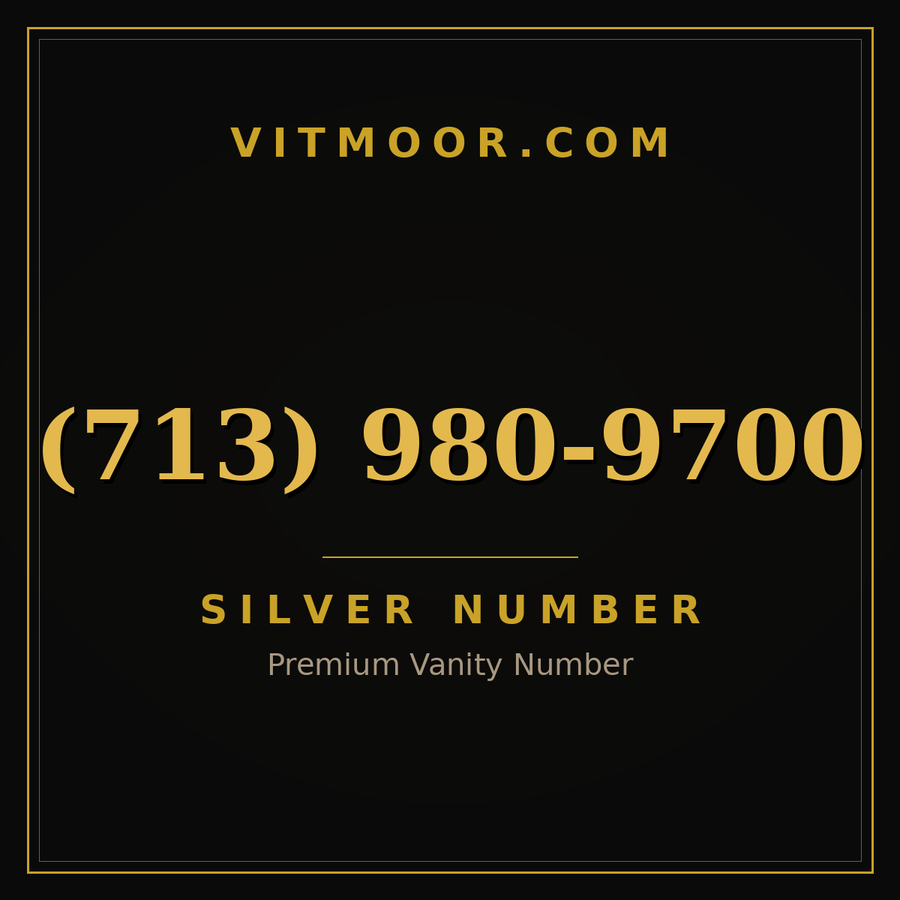 VITMOOR Silver premium number (713) 980-9700