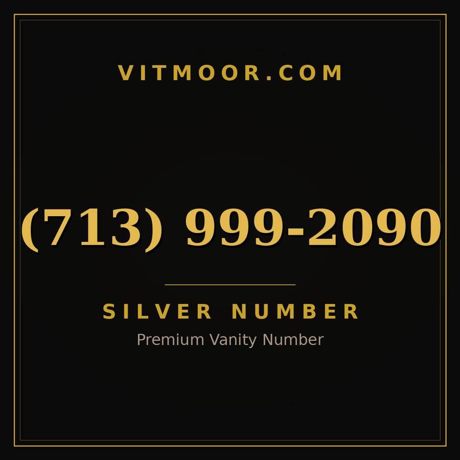 VITMOOR Silver premium number (713) 999-2090