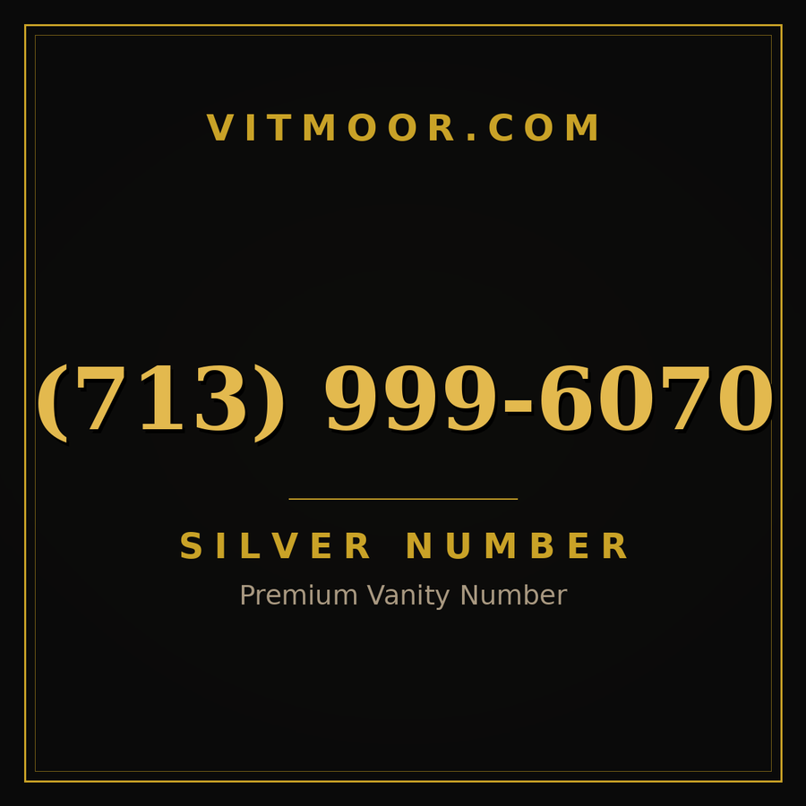 VITMOOR Silver premium number (713) 999-6070