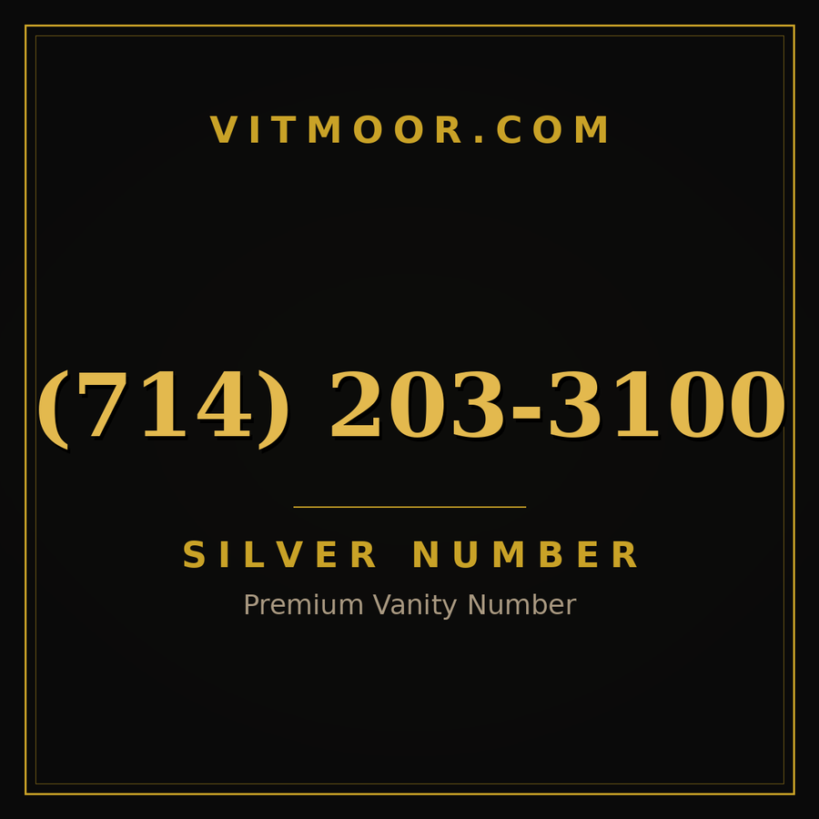 VITMOOR Silver premium number (714) 203-3100