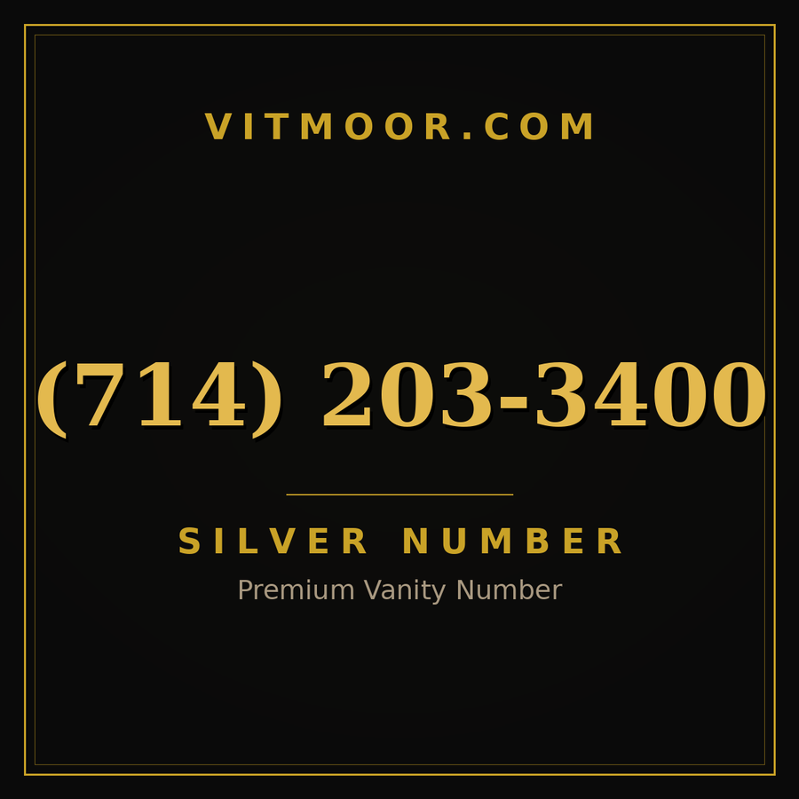 VITMOOR Silver premium number (714) 203-3400