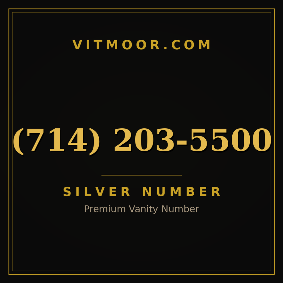 VITMOOR Silver premium number (714) 203-5500