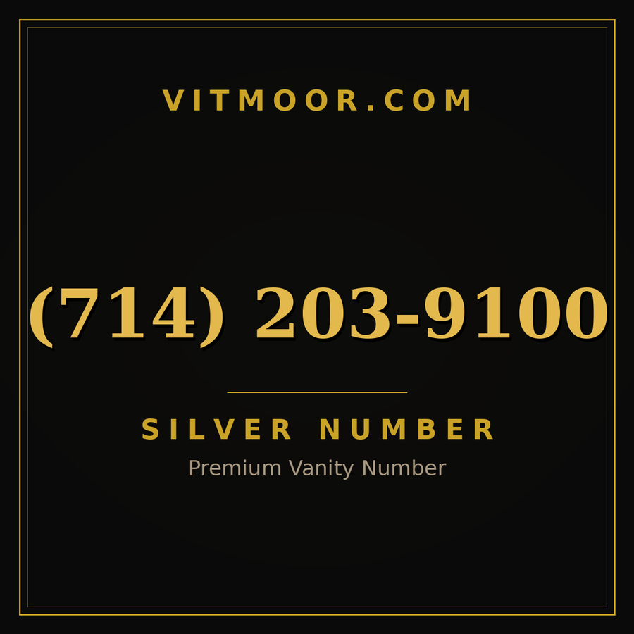 VITMOOR Silver premium number (714) 203-9100