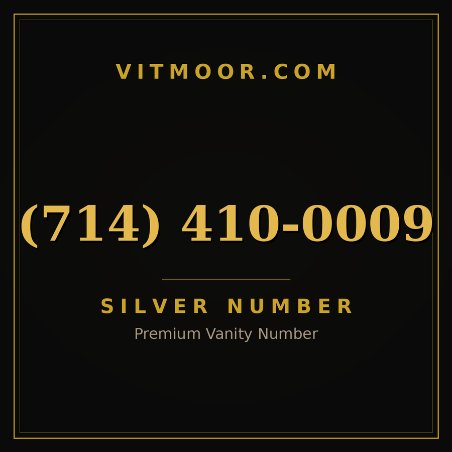VITMOOR Silver premium number (714) 410-0009