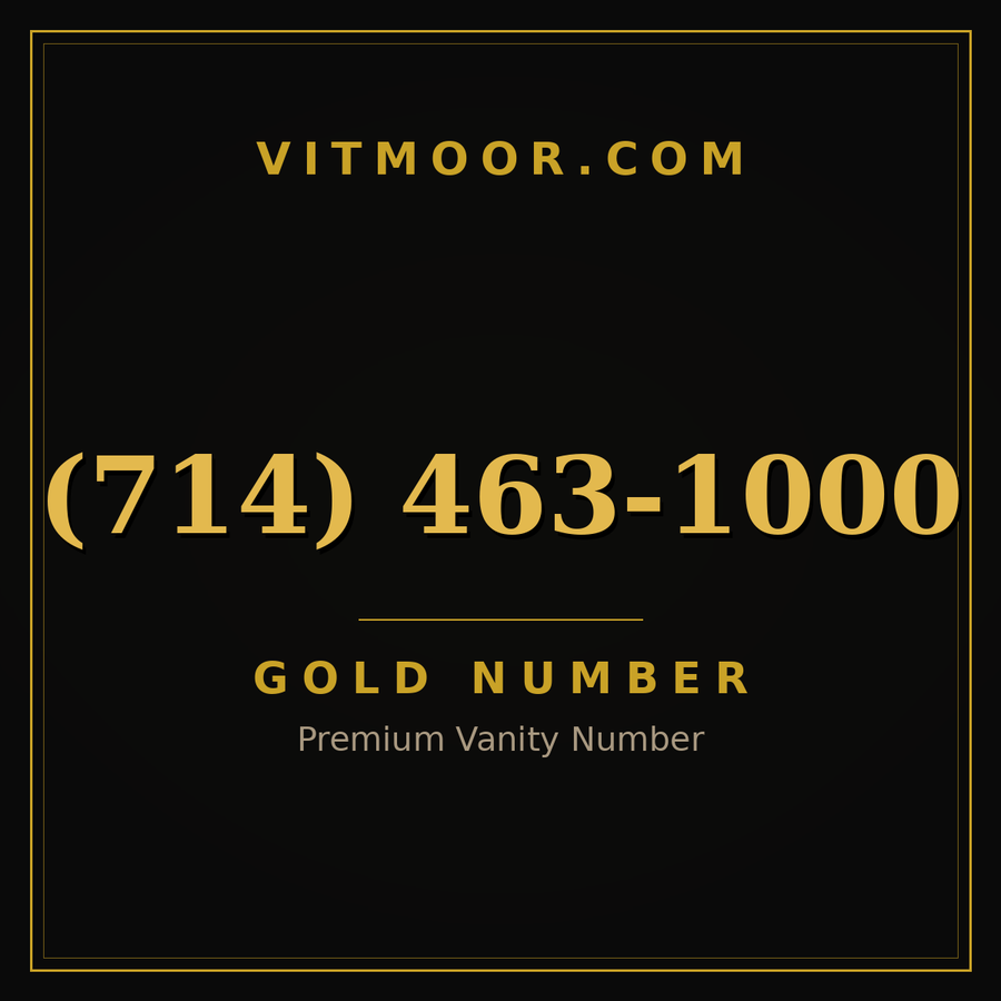 VITMOOR Gold premium number (714) 463-1000