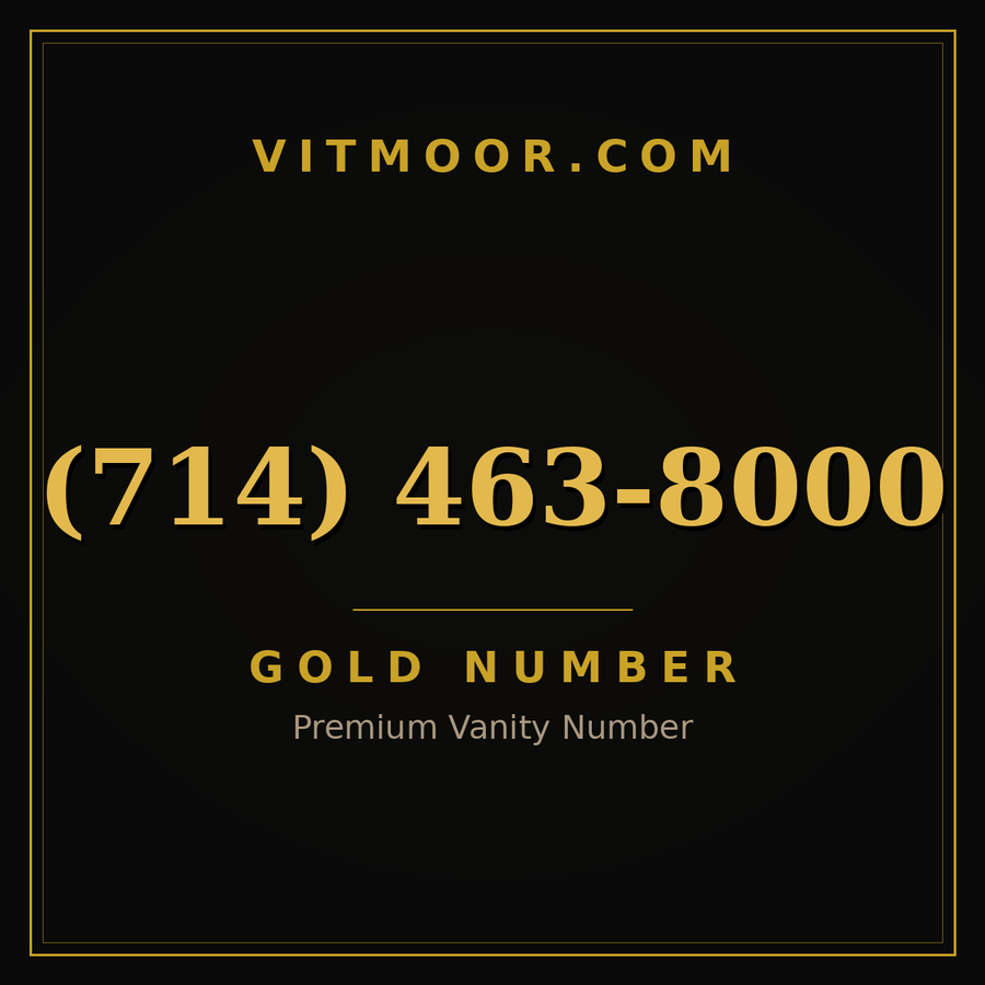 VITMOOR Gold premium number (714) 463-8000