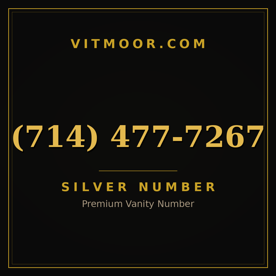 VITMOOR Silver premium number (714) 477-7267