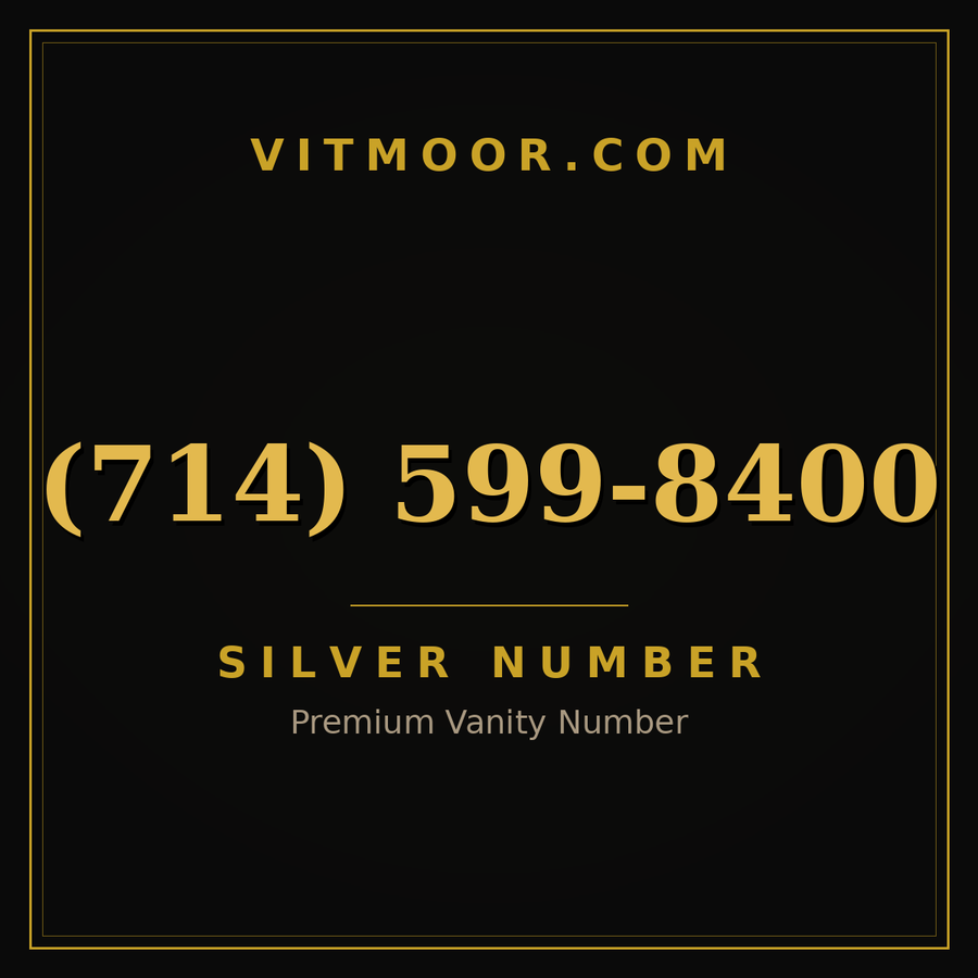 VITMOOR Silver premium number (714) 599-8400
