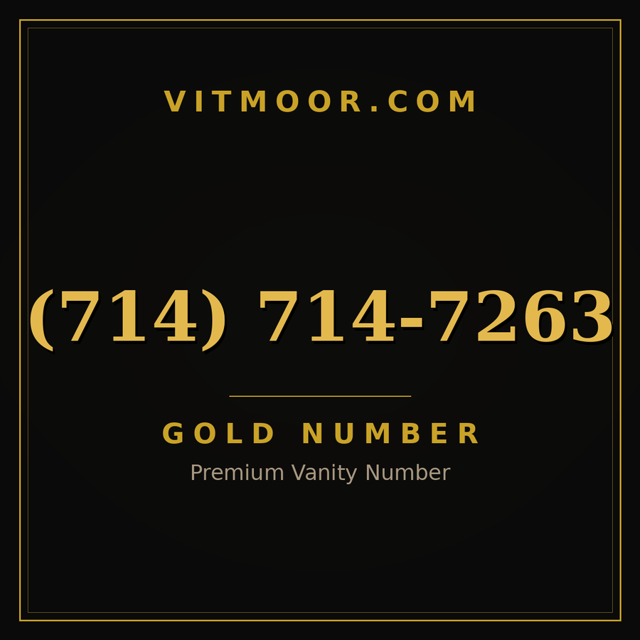 VITMOOR Gold premium number (714) 714-7263