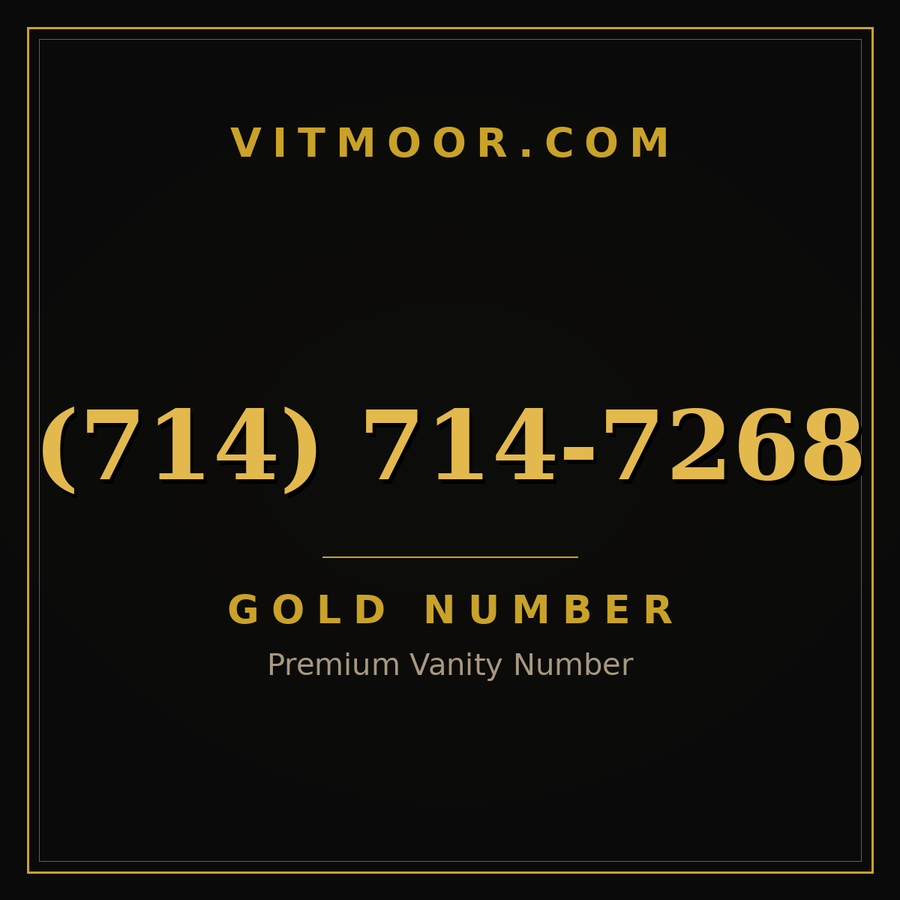 VITMOOR Gold premium number (714) 714-7268