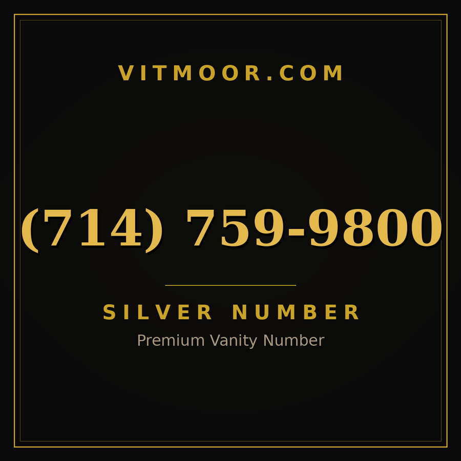 VITMOOR Silver premium number (714) 759-9800