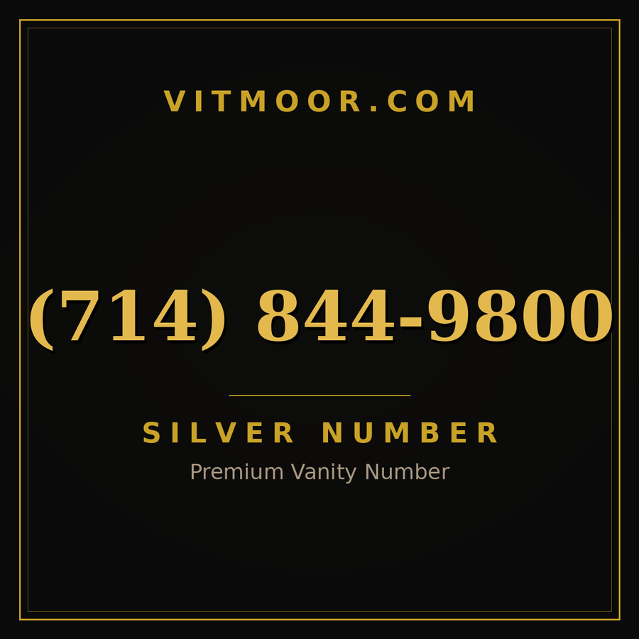 VITMOOR Silver premium number (714) 844-9800