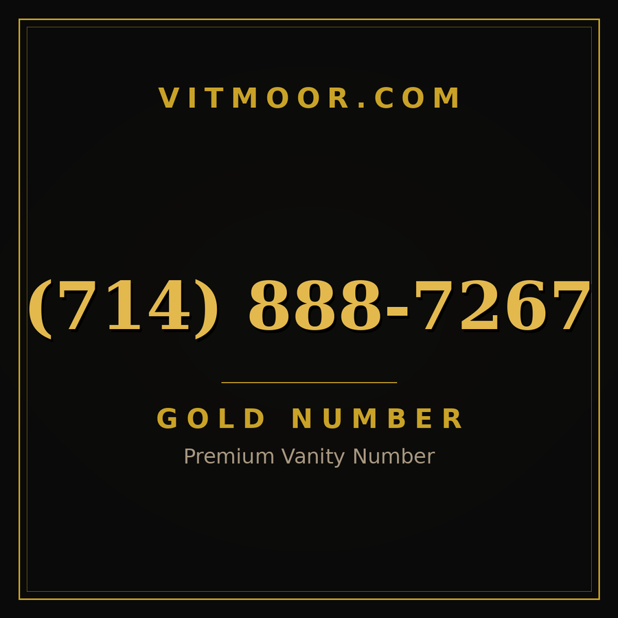 VITMOOR Gold premium number (714) 888-7267