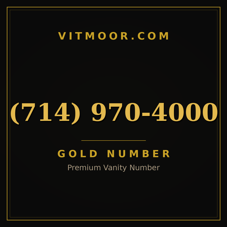 VITMOOR Gold premium number (714) 970-4000