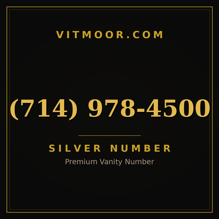 VITMOOR Silver premium number (714) 978-4500