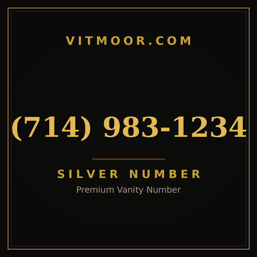 VITMOOR Silver premium number (714) 983-1234