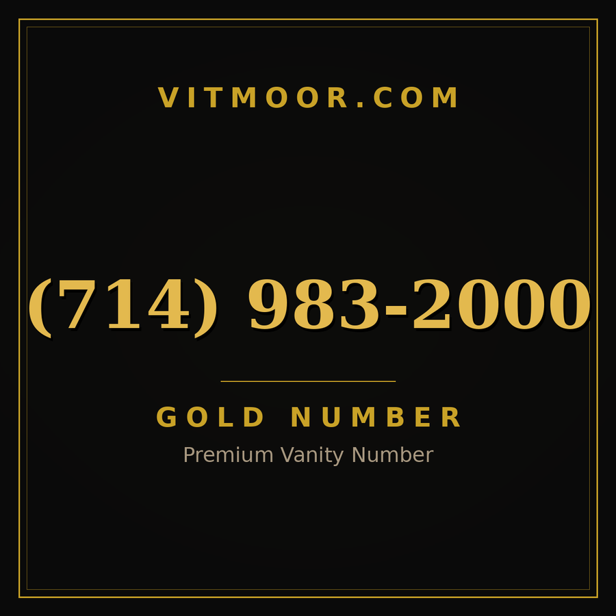 VITMOOR Gold premium number (714) 983-2000